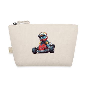 Little Kart Driver Cartoon Design - Organic Pouch - nature - Front
