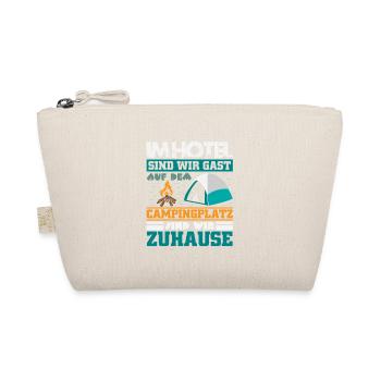Camper Camping Caravan Saying - Organic Pouch - nature - Front