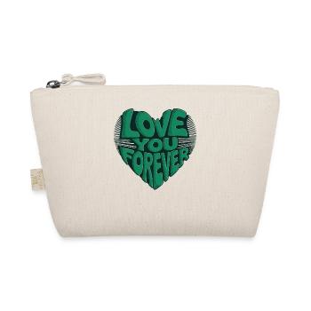 Love You Forever Herz Design - Bio-Täschchen - Natur - Vorne