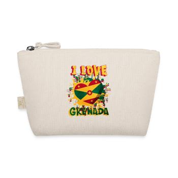 Artistic heart with Grenadana motif - Organic Pouch - nature - Front