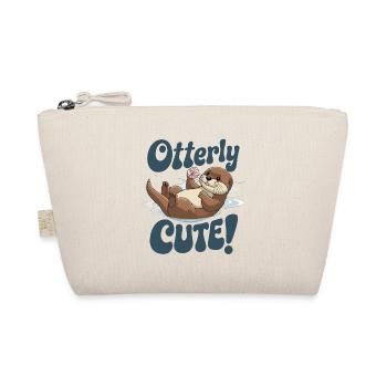 Otterly Süß Niedlicher Otter Mit Muschel - Bio-Täschchen - Natur - Vorne