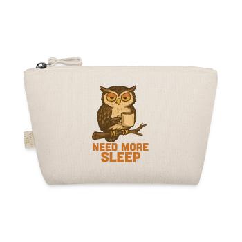  Need More Sleep – Lustige Eule - Bio-Täschchen - Natur - Vorne