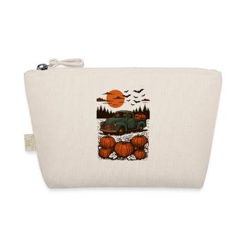 Autumn pumpkin scene with vintage truck - Organic Pouch - nature - Front