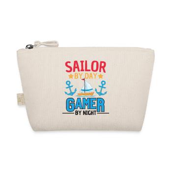 Sailing Gamer Quote Sailor Gaming - Organic Pouch - nature - Front