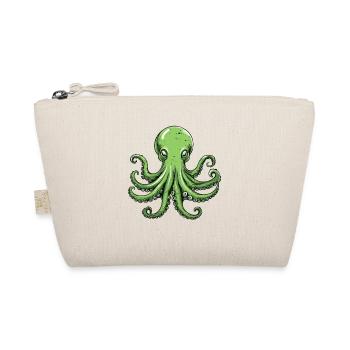 Pieuvre verte au design artistique - Trousse biologique - nature - Devant