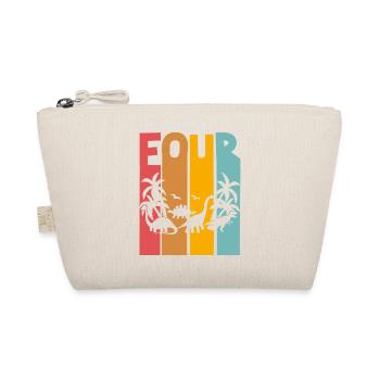 Dinosaur 4th Birthday - Organic Pouch - nature - Front