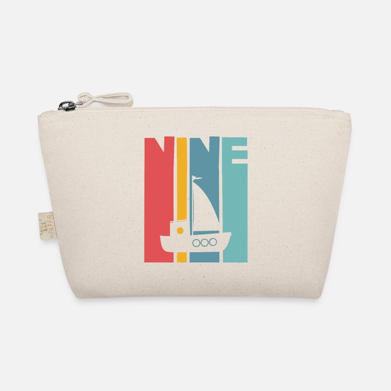 9th Birthday Sailing Ship Organic Pouch