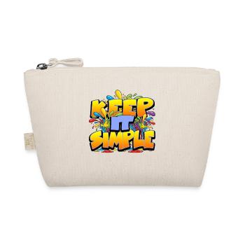 Bunter Slogan Keep it Simple - Bio-Täschchen - Natur - Vorne