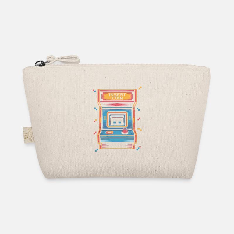 Insert Coin Retro Arcade Game Hall Pixel Organic Pouch