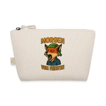 Yogahafter Fuchs mit Morgenmütze - Bio-Täschchen - Natur - Vorne
