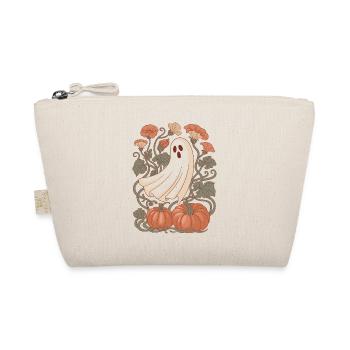 pumpkin flowers autumn ghost Halloween - Organic Pouch - nature - Front