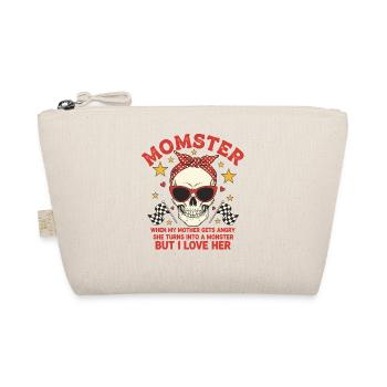 Monstermutter mit retro Skulls Design - Bio-Täschchen - Natur - Vorne