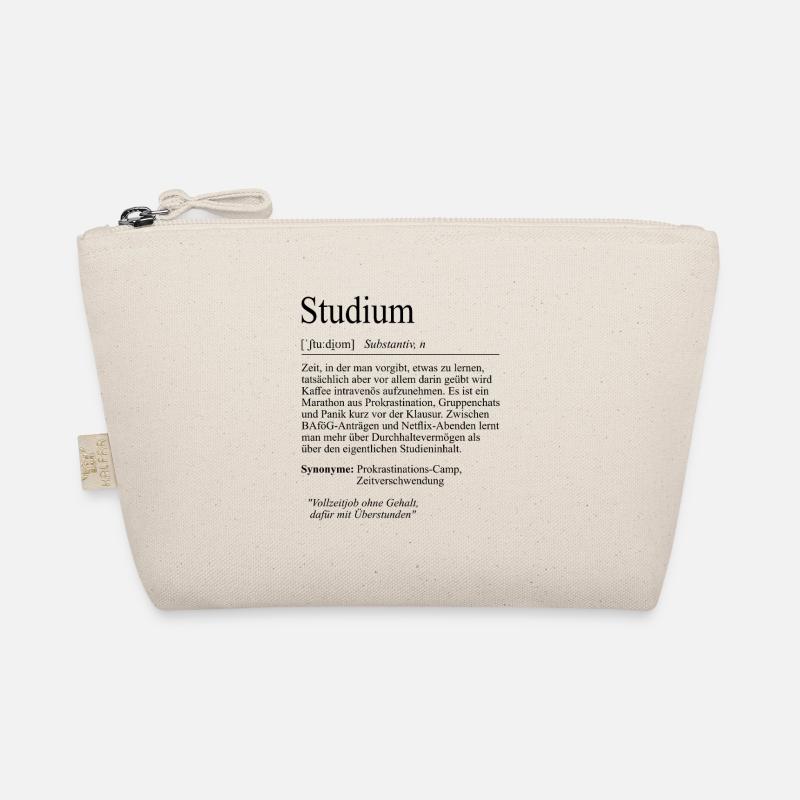 Unispruch "Studium" Student Geschenk, Studenten - Bio-Täschchen - Natur