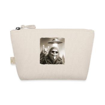 Rock, Rocker, Rock Music, Rock Hand, Bigfoot UFO - Organic Pouch - nature - Front