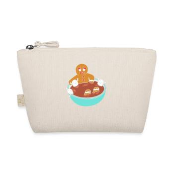 Gingerbread Christmas Coffee Barista Gingerbread Man - Organic Pouch - nature - Front