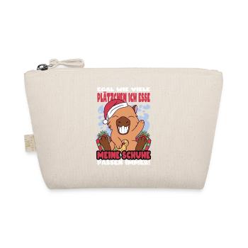 Weihnachtsgeschenk Capybara Plätzchen Lustig - Bio-Täschchen - Natur - Vorne