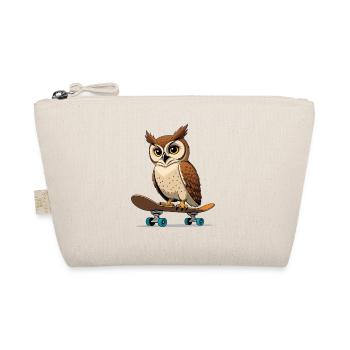 Hibou sur planche à roulettes dans le style bande dessinée - Trousse biologique - nature - Devant