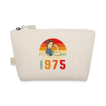 1975 Vintage Retro Frauen Geburtstagsgeschenk - Bio-Täschchen - Natur - Vorne