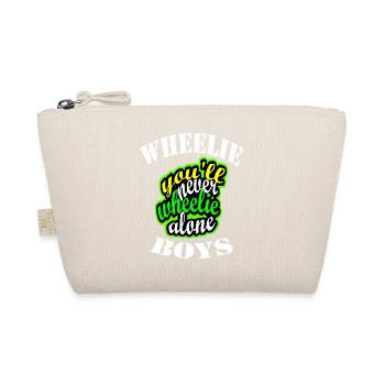 Wheelie Boys - Motorcycle Design - Organic Pouch - nature - Front