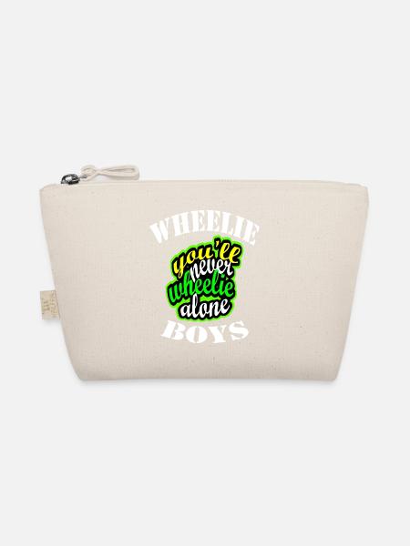 Wheelie Boys - Motorrad-Design - Bio-Täschchen - Natur