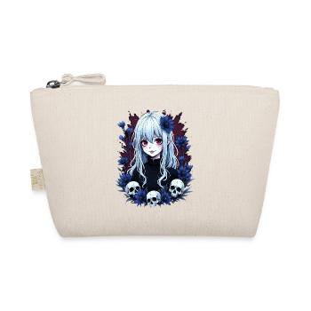 Design d’anime gothique mystique avec des fleurs bleues - Trousse biologique - nature - Devant