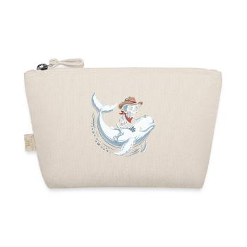 Skull Cowboy on Beluga Whale - Organic Pouch - nature - Front