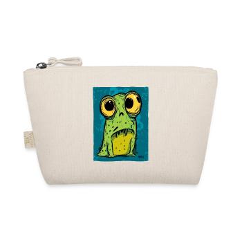Cartoon Frog with big eyes - Organic Pouch - nature - Front