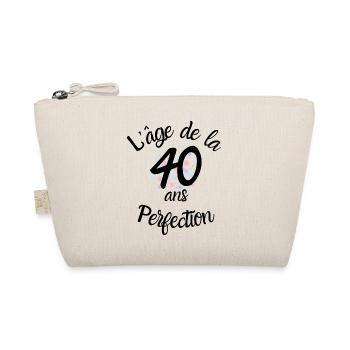 40 Jahre alt, das Zeitalter der Perfektion - Bio-Täschchen - Natur - Vorne