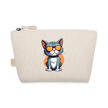Illustration de chat décontractée avec des lunettes de soleil - Trousse biologique - nature - Devant