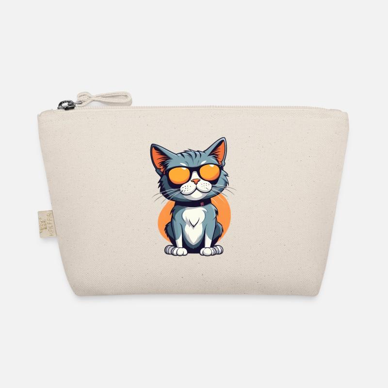 Illustration de chat décontractée avec des lunettes de soleil Trousse biologique