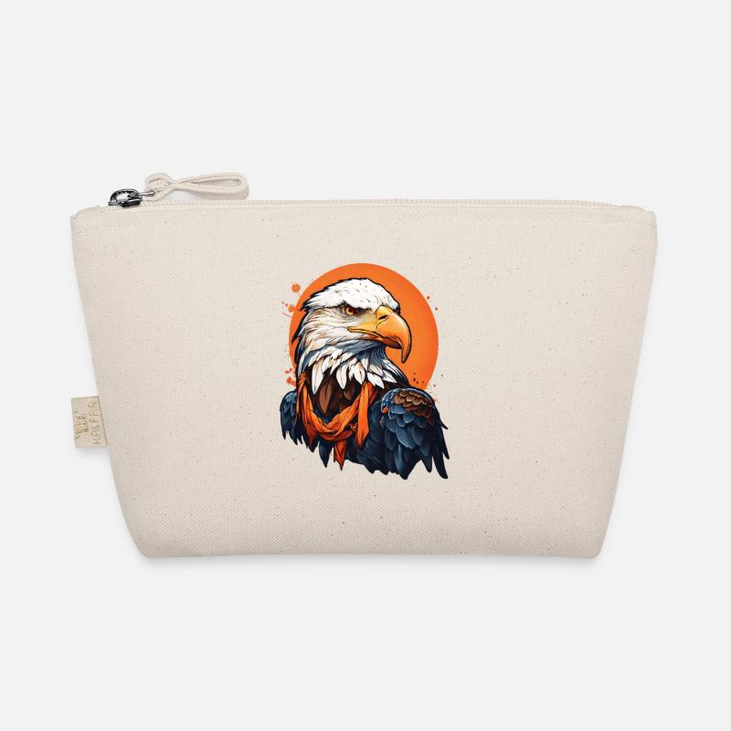 Bald eagle with orange accents Organic Pouch