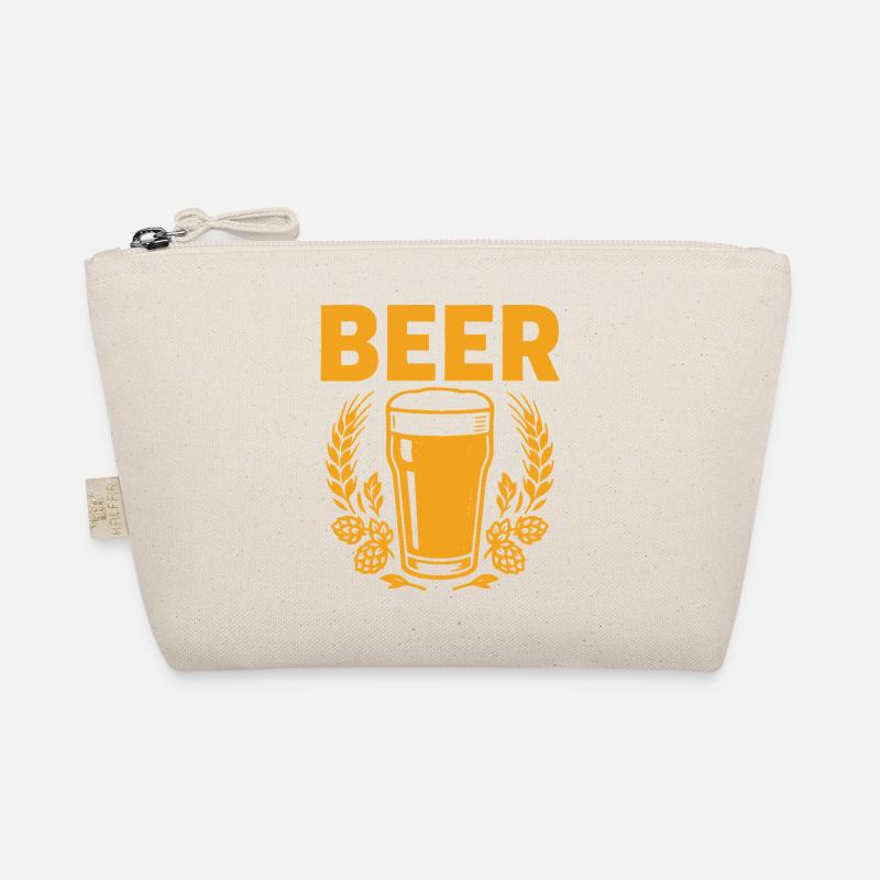 Vintage Beer Glass with Hops Organic Pouch