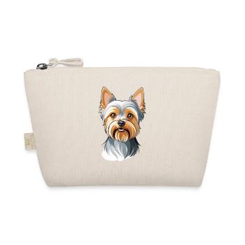 Yorkshire Terrier Dog Portrait in Cartoon Style - Organic Pouch - nature - Front
