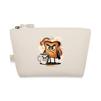 Angry toasts and coffee cup design - Organic Pouch - nature - Front