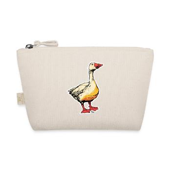 Comic Goose with Beak - Organic Pouch - nature - Front