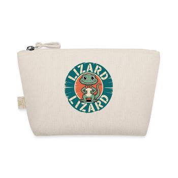 Lizard Meme Funny Weirdcore Vibes - Organic Pouch - nature - Front