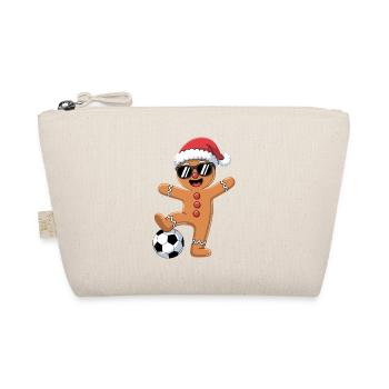 Funny Soccer Christmas Cartoon - Organic Pouch - nature - Front