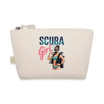 Scuba Girl Tauch-Design - Bio-Täschchen - Natur - Vorne