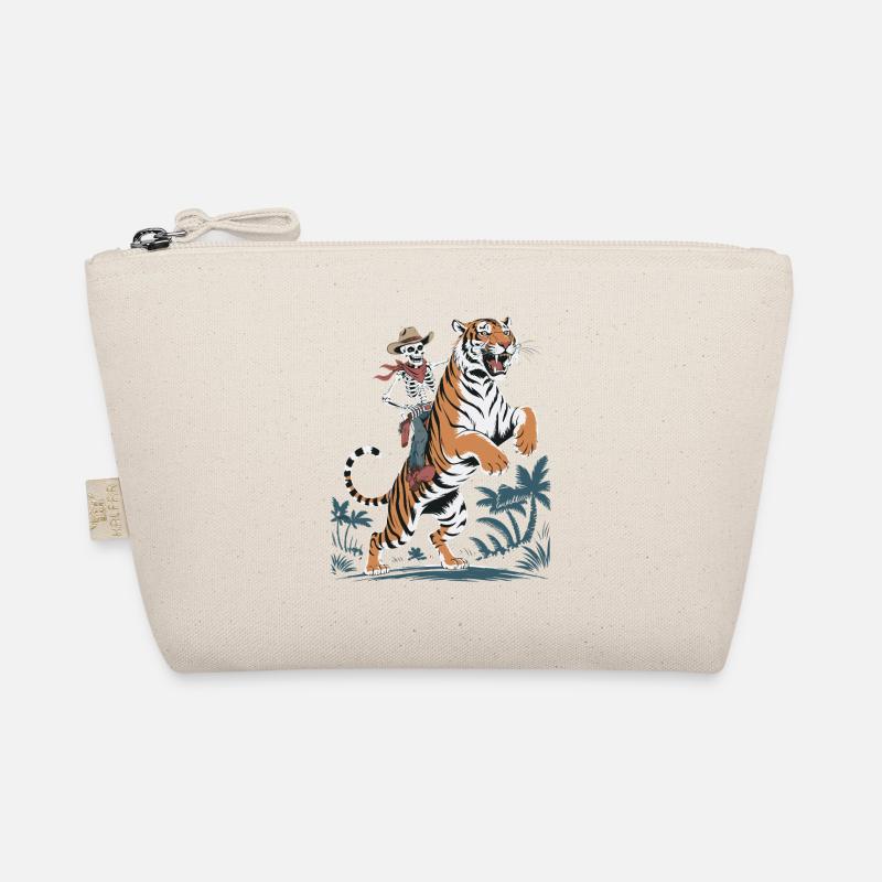 Abenteuerliches Skelett mit Tiger Bio-Täschchen
