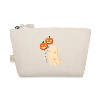 Doux fantôme Halloween avec des citrouilles - Trousse biologique - nature - Devant