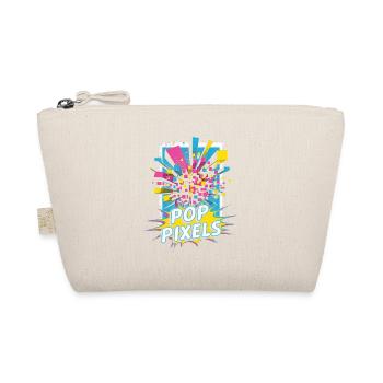 Pop Pixels Pop Culture Retro Video Game - Organic Pouch - nature - Front