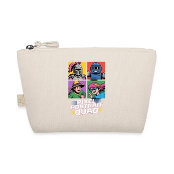 Pixel Portrait Quad Pop Culture Retro Video Game - Organic Pouch - nature - Front