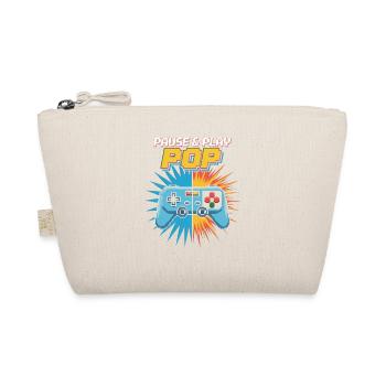 Pause & Play Pop Pop Culture Retro Video Game - Organic Pouch - nature - Front