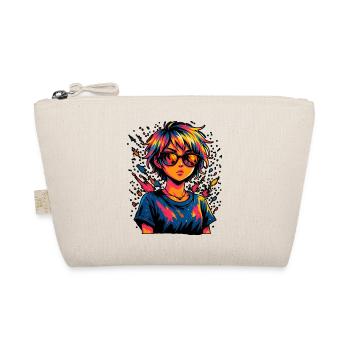 Artful color explosion with sunglasses - Organic Pouch - nature - Front