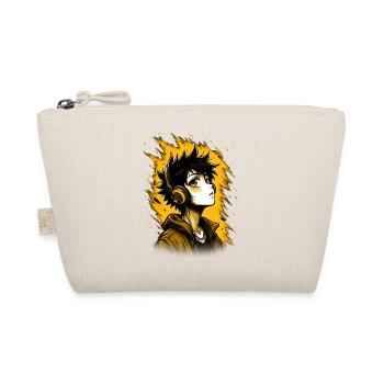 Anime girl with headphones and stylish hairstyle - Organic Pouch - nature - Front