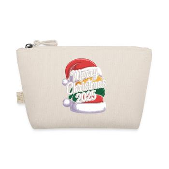 Christmas Tree Hat with Christmas Greeting 2025 - Organic Pouch - nature - Front