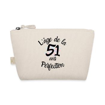 51 Jahre alt, das Zeitalter der Perfektion - Bio-Täschchen - Natur - Vorne