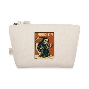 Toilet Paper Grim Reaper Dead Death Humor - Organic Pouch - nature - Front