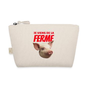 I come from Tête de Cochon Farm - Organic Pouch - nature - Front