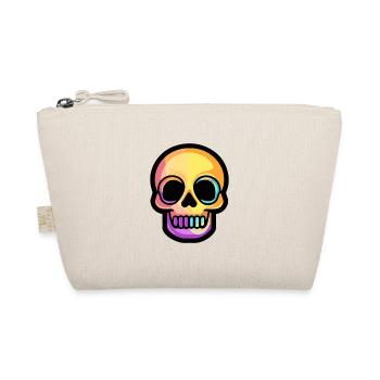 Totenkopf Bunt - Bio-Täschchen - Natur - Vorne